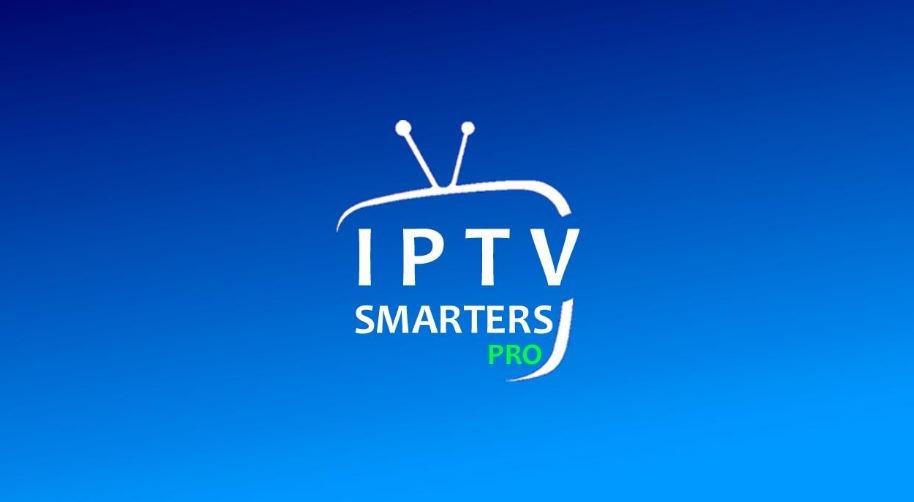 IPTV Smarters Pro -sovelluksen virallinen logo sinisellä taustalla. Sovellus on yksi suosituimmista Chromecast-yhteensopivista IPTV-ratkaisuista.
