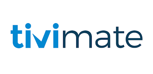TiviMate-sovelluksen logo, jossa "tivi" on sinisellä ja "mate" tummansinisellä. Suositeltu IPTV-sovellus Android TV:lle.