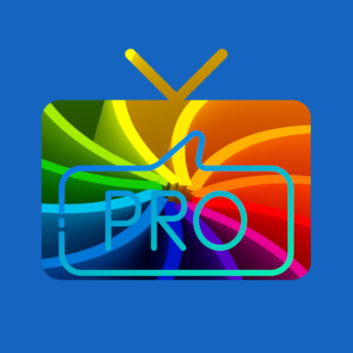 IPTV Extreme Pro -sovelluksen värikkään logo sinisellä taustalla. Ominaisuusrikas IPTV-soitin.